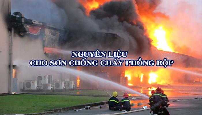 NGUYÊN VẬT LIỆU CHO SƠN CHỐNG CHÁY PHỒNG RỘP.