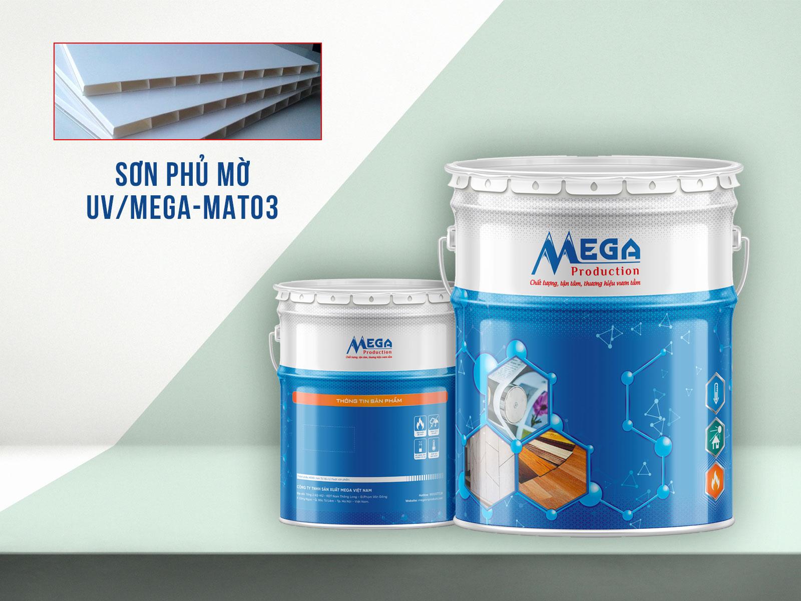 Mực UV mờ cho tấm nhựa PVC MEGA-MAT03