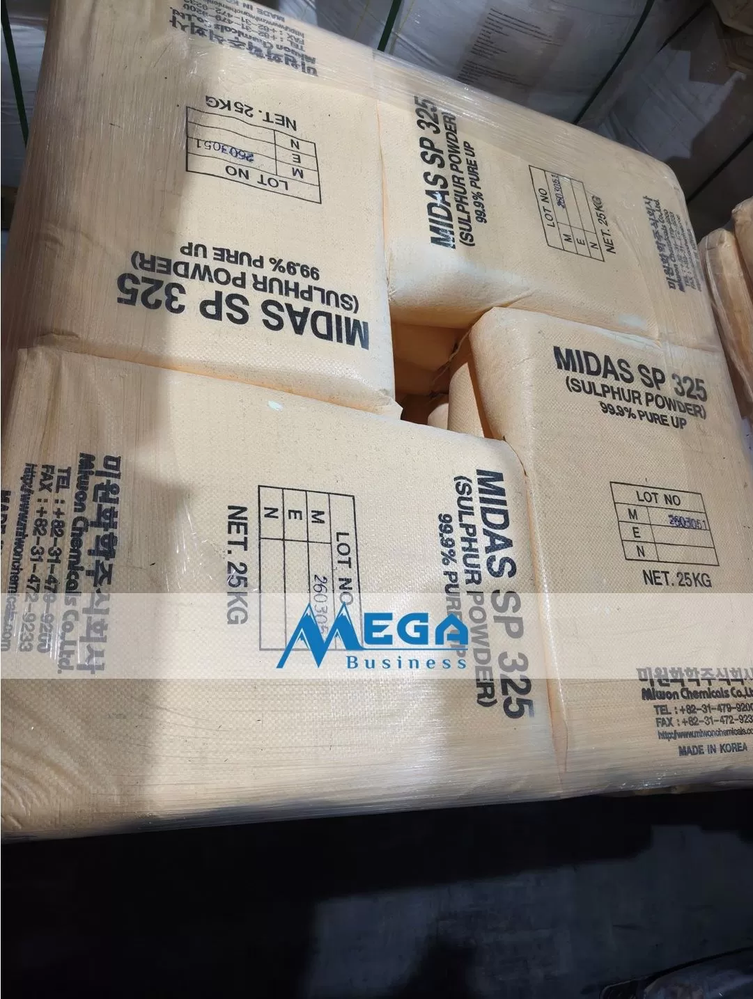 HÓA CHẤT LƯU HUỲNH CHO CAO SU (MIDAS SP 325)