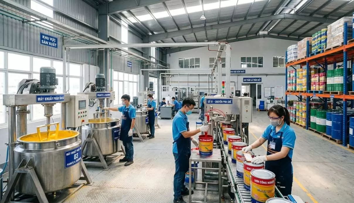 CHI PHÍ MỞ XƯỞNG SẢN XUẤT SƠN TẠI VIỆT NAM: CẦN BAO NHIÊU VỐN ĐỂ BẮT ĐẦU?